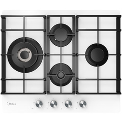 Варочная поверхность Midea MG697TGW, закалённое стекло, газ-контроль