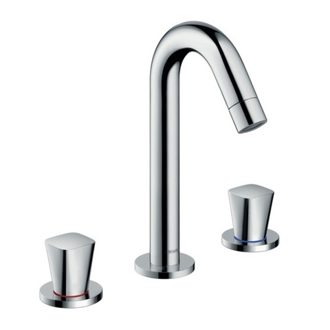 Hansgrohe Logis 71133000 Смеситель для раковины двухвентильный на 3 отверстия с донным клапаном
