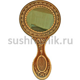 Зеркальце круглое на ручке (береста) - 8