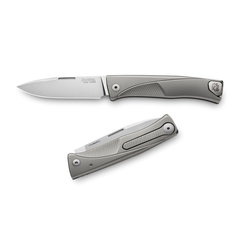 Фото Складной нож LionSteel Thrill, сталь M390, рукоять Grey titanium