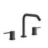Gessi 316 54412#707 Смеситель для раковины на 3 отверстия, без донного клапана, излив 156мм, h=201мм, цвет: brushed black metal pvd