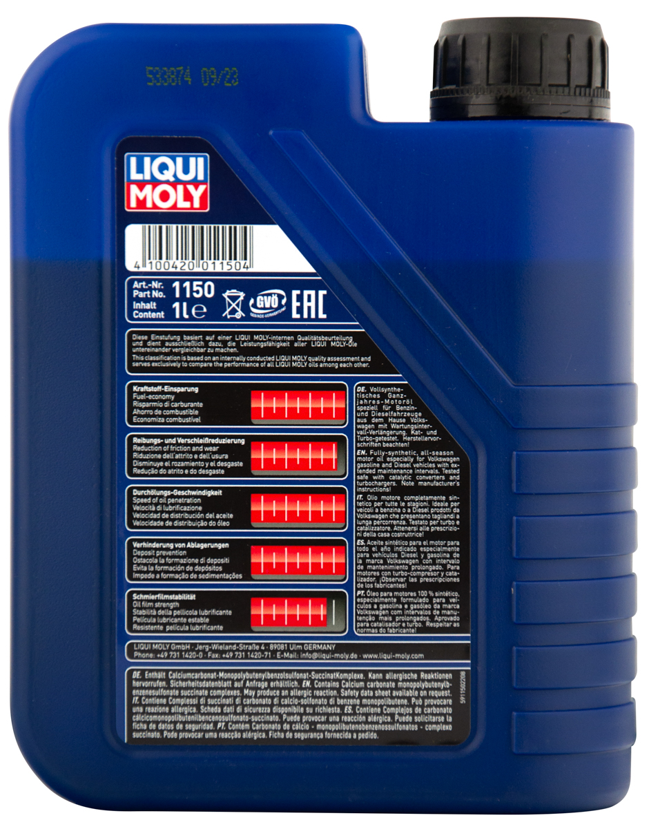 Масло моторное Liqui Moly Synthoil Longtime Plus 0W30 синтетическое 1л