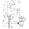 Ideal Standard Ceraplan BD214XG Смеситель H75 для раковины с металлическим донным клапаном