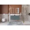 BelBagno KRAFT-1200-4C-SO-AO База под раковину подвесная с фрезерованными ручками по всей длине фасада с чет-мя выкатн. ящ., Голубой Мат.,1200x455x500