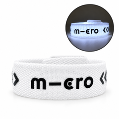 Браслетик с лого m-cro белый LED (светящийся)