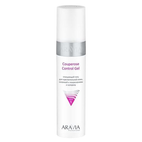 Очищающий гель для кожи склонной к покраснениям и куперозу COUPEROSE CONTROL GEL, 250 мл ARAVIA Prof