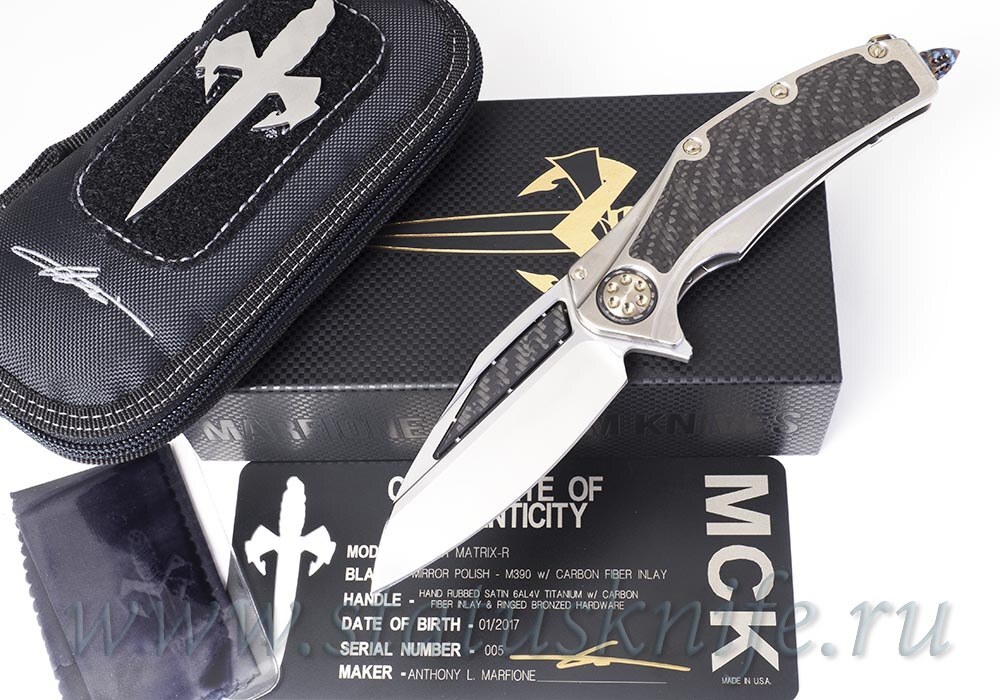 Сет Marfione Custom Knives Super Matrix-R Carbo & Quartz #005