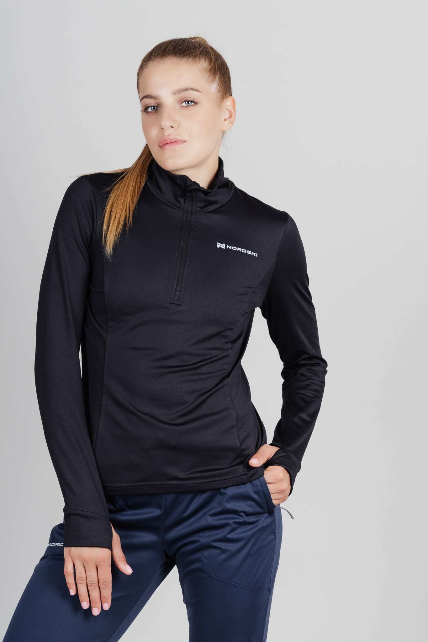 Женский утепленный лонгслив Nordski Warm black