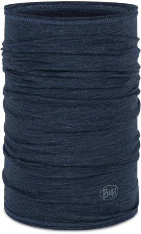 Шерстяной шарф-труба Buff Merino Lightweight Solid Night Blue фото 1
