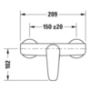 Duravit B.1 B14230000010 Смеситель для душа настенный с обратным клапаном, цвет: хром