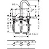 Hansgrohe Logis 71133000 Смеситель для раковины двухвентильный на 3 отверстия с донным клапаном
