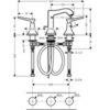 Hansgrohe Metropol Classic 31330090 Смеситель для раковины двухвентильный на 3 отверстия с донным клапаном