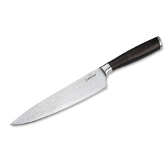Фото Поварской кухонный шеф нож Boker Meisterklinge, сталь дамаск, рукоять дуб