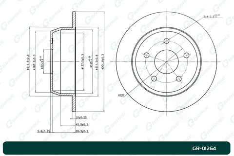 Диск тормозной G-brake  GR-01264