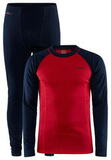 Теплый Комплект термобелья Craft Core Warm Baselayer Set Navy-Red мужской