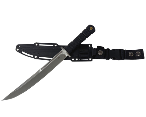 Нож туристический K839-2 VN PRO, сталь AUS8 сатиновое покрытие, рукоять Кратон, черный MOLLE