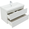 Aquanet Вега 327998 Тумба с раковиной, цвет: белый глянец