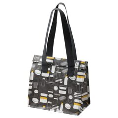 Сумка IKEA FLADDRIG (ФЛАДРИГ), Серый с рисунком, 25x16x27 см