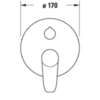 Duravit B.1 B15210012010 Смеситель для ванны скрытого монтажа (наружная часть круг) с переключателем и перепускным клапаном, цвет: хром