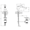 Gessi Rilievo 59007#031 Смеситель для биде на 1 отв., с донным клапаном излив 114мм, цвет: хром