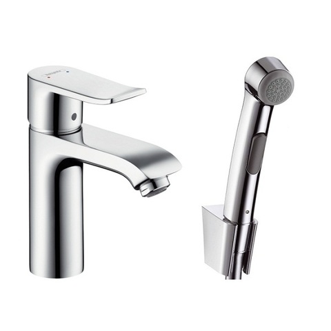 Hansgrohe Metris 31285000 Смеситель для раковины с гигиеническим душем с цепочкой