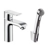 Hansgrohe Metris 31285000 Смеситель для раковины с гигиеническим душем с цепочкой