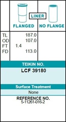 Гильза блока цилиндров TEIKIN LCF39180 (4шт/упак) хромированная