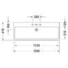 Duravit Vero 454120041 Раковина для мебели, без перелива, с 1 отв. под смес., 1200x470мм, цвет: Белый