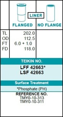 Гильза блока цилиндров TEIKIN LFF42663 (4шт/упак) хонингованная