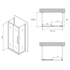 Abber Schwarzer Diamant AG30140BH-S60B-S60B Душевой уголок, 140x60x195, цвет: чёрный