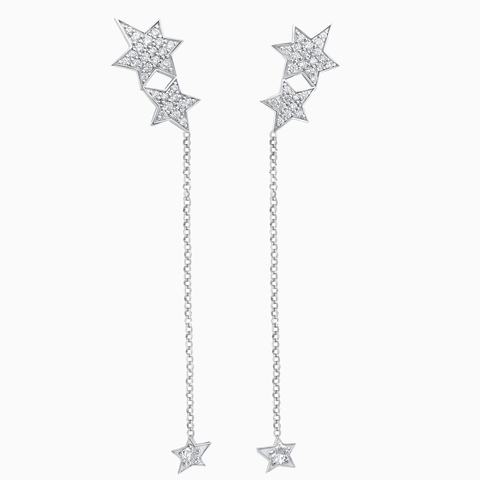 Серебряные серьги «Кометы»