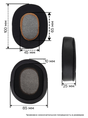 Амбушюры для наушников ATH-MSR7, M50X, M40, M20 (Черно-оранжевые)