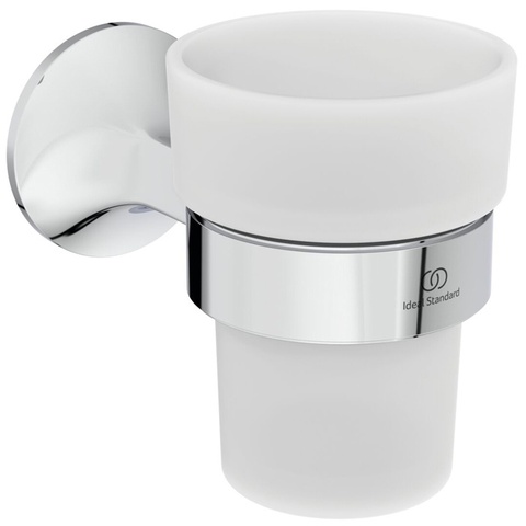 Ideal Standard La Dolce Vita T5506AA Стакан с держателем, матовое стекло, для настенного монтажа, с крепежом