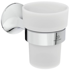 Ideal Standard La Dolce Vita T5506AA Стакан с держателем, матовое стекло, для настенного монтажа, с крепежом фото