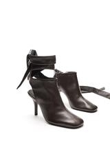 Massimo Dutti Туфли на высоком каблуке со шнуровкой - Limited Edition, коричневый