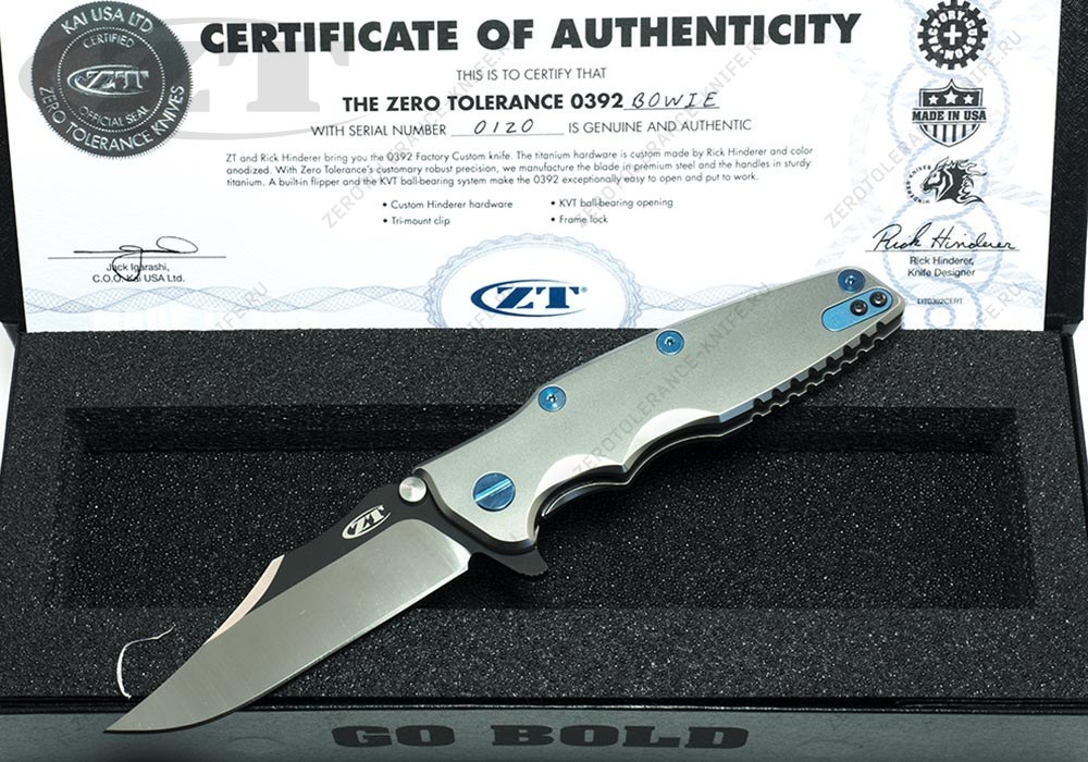 Нож Zero Tolerance 0392BOWIE Hinderer - фотография 