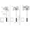 Gessi 316 Cesello 54424#239 Смеситель для раковины потолочный, электронный, внешняя часть, цвет Steel Brushed
