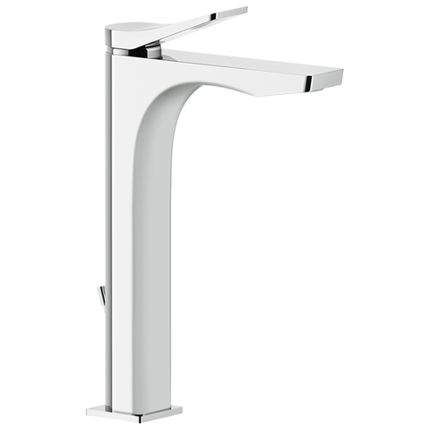 Gessi Rilievo 59009#031 Смеситель для раковины на 1 отв. с донным клапаном h=301мм, излив 159мм , цвет: хром
