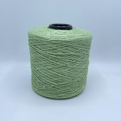 Luxury Selection by Ri.Go (пр.Италия), art-Candito, 300м/100гр, 53%Хлопок, 30%Вискоза 14%Шелк 3%Полиэстер(пайетка) цвет-Зеленое яблоко,арт.23890