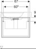 Geberit Renova Plan 879130000 Тумба под раковину, 67x46.3x47.2см, матовый белый / меламиновое покрытие, ультраглянцевый белый / пленочное покрытие