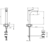 Gessi Rilievo 59009#031 Смеситель для раковины на 1 отв. с донным клапаном h=301мм, излив 159мм , цвет: хром