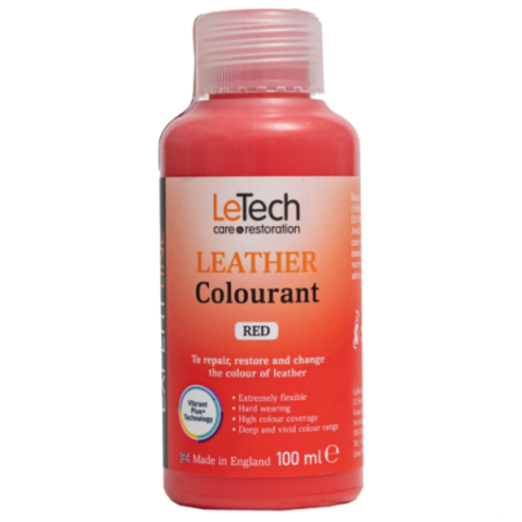 LeTech Expert Line Краска для кожи (Leather Colourant) Red, 100мл