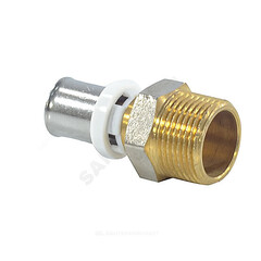 Муфта МП латунь никель пресс Дн 26х3/4" НР ГОСТ 32415-2013 8001 Aquasfera 8001-05