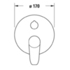 Duravit B.1 B15210018010 Смеситель для ванны скрытого монтажа (наружная часть круг) с переключателем и обратным клапаном, цвет: хром
