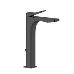 Gessi Rilievo 59009#299 Смеситель для раковины на 1 отв. с донным клапаном h=301мм, излив 159мм , цвет: nero XL фото