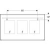 Geberit Option Plus 501.074.00.1 Зеркало с подсветкой с прямым и непрямым освещением, 120x70см, Серебристые оттенки / Матированный алюминий