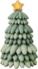 Шар К Фигура 3D, Новогодняя елка, Сатин, Зеленый, 51''/130 см, 1 шт.