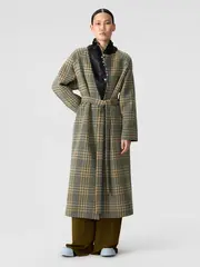 Пальто-халат с воротником из пайеток