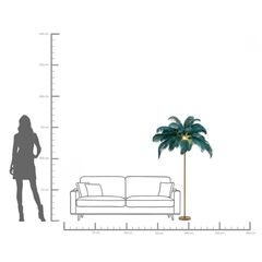Светильник напольный Feather Palm Green 165 см