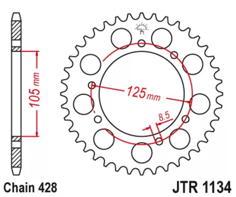 Звезда ведомая JTR1134 48